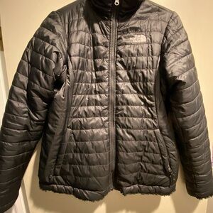The North Face Big Girl’s Black Reversible Puffer Coat